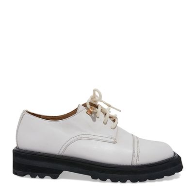 Mocassim Tratorado Couro Confort Off White
