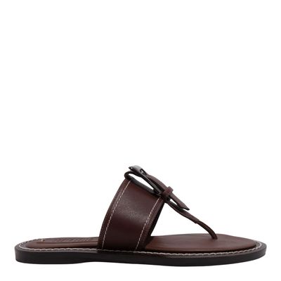 Rasteira Couro Confort Marrom Dark Cocoa
