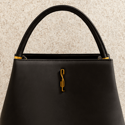 Bolsa Tote Camurça Preta Duas Alças