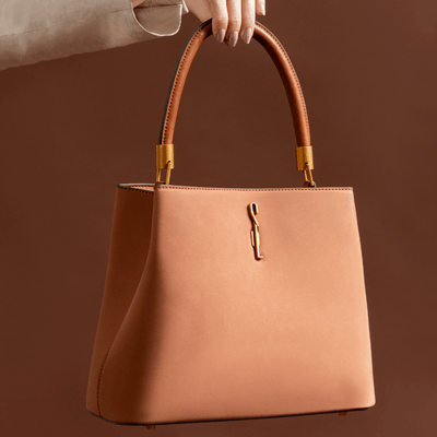 Bolsa Tote Camurça Marrom Duas Alças