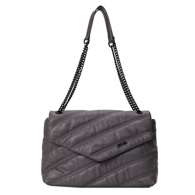 Bolsa Envelope Soft Cinza Alça De Ombro