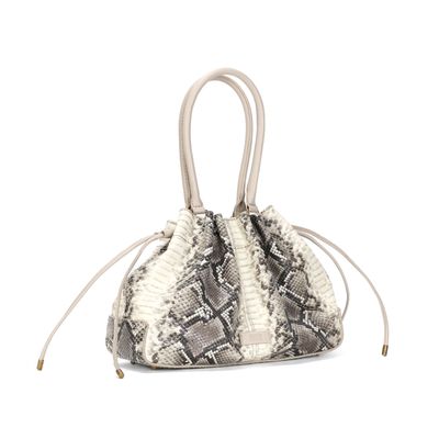 Bolsa Bucket E Clutch Cobra Bege