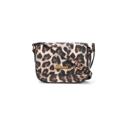 Bolsa Pequena Estampa Animal Print Onça Alça Transversal