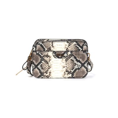 Bolsa Pequena Estampa Animal Print Cobra Alça Transversal