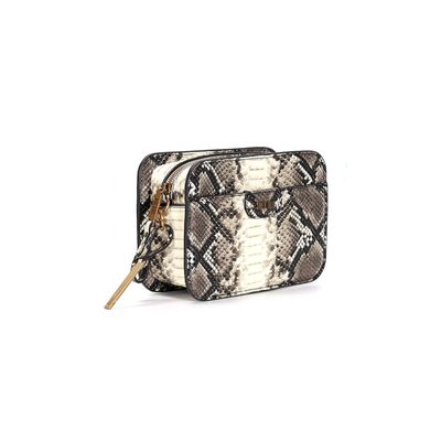 Bolsa Pequena Estampa Animal Print Cobra Alça Transversal