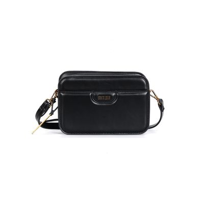 Bolsa Pequena Soft Preta Alça Transversal