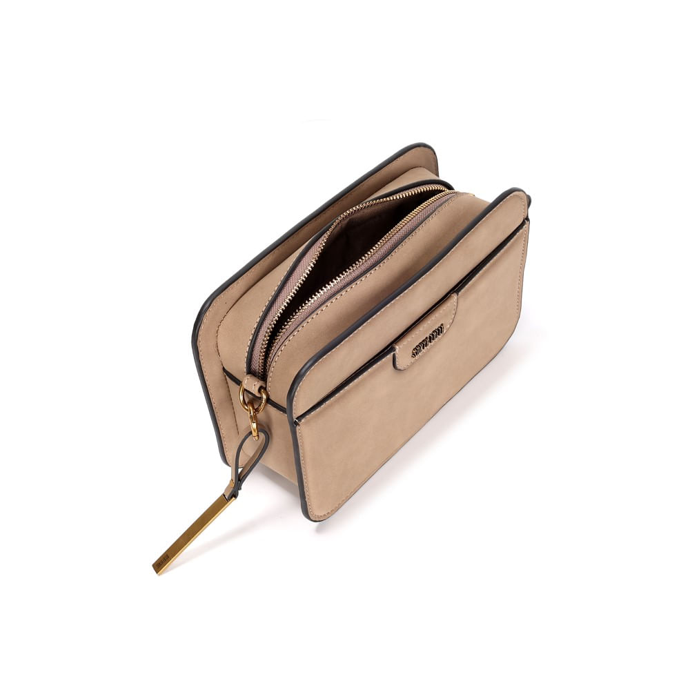 Bolsa Pequena Camurça Bege Alça Transversal - Santa Lolla