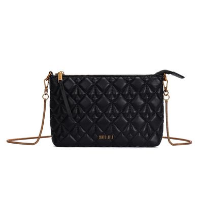 Bolsa Pequena Soft Preta Alça Transversal