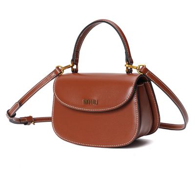 Bolsa Pequena Soft Marrom Alça Dupla