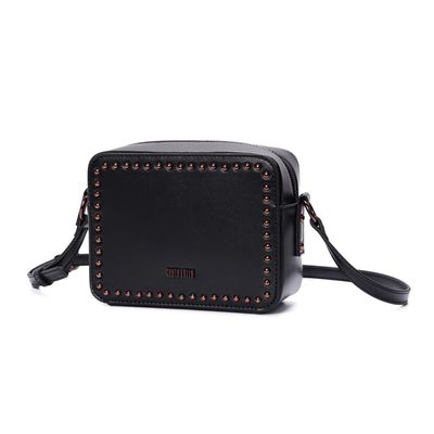 Bolsa Pequena Soft Preta Alça Transversal