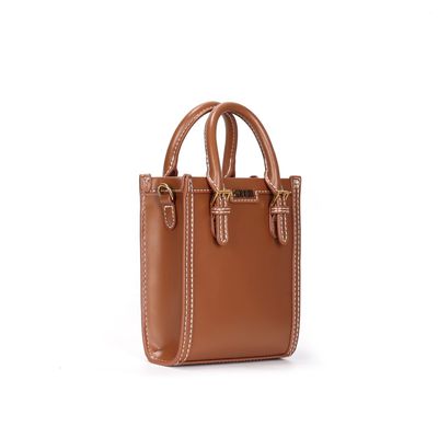 Bolsa Tote Soft Marrom Safari Alça Dupla