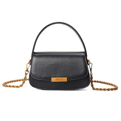 Bolsa Pequena Soft Preta Alça Dupla