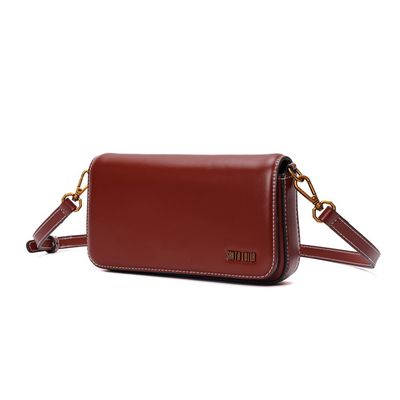 BOLSA PEQUENA SOFT MARROM ALÇA TRANSVERSAL