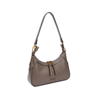Bolsa Baquete Soft Cinza Alça De Ombro