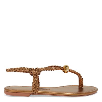 Rasteira Metalizada Bronze