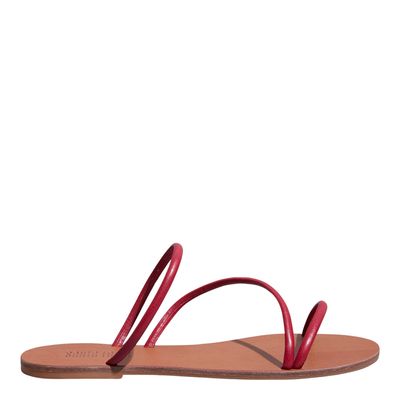 Rasteira Napa Soft Vermelho Malbec
