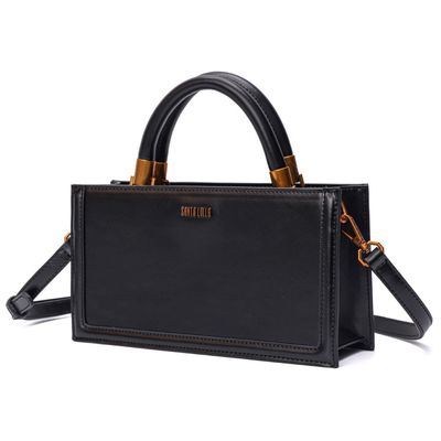 Bolsa Tote Pequena Soft Preta Alça Dupla