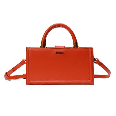 Bolsa Tote Pequena Soft Laranja Caju Alça Dupla
