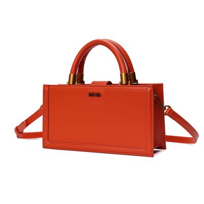 Bolsa Tote Pequena Soft Laranja Caju Alça Dupla