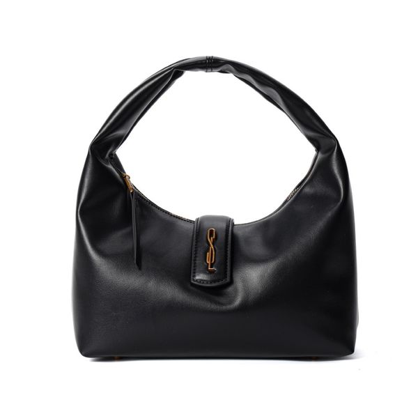 Bolsa Hobo Soft Preta Alça De Ombro