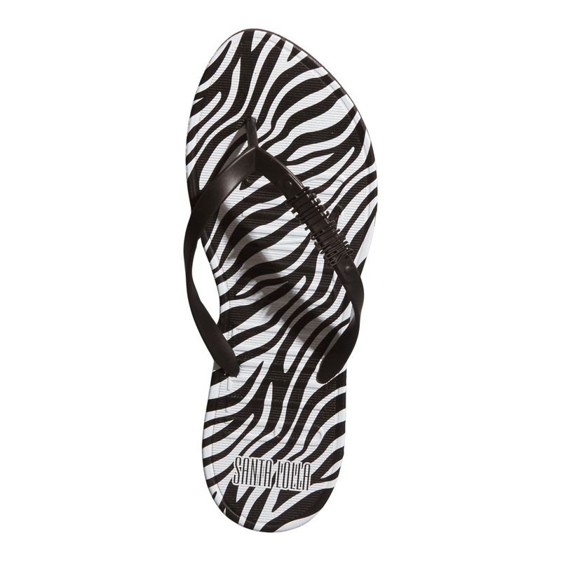 Chinelo Flip Flop Borracha animal print zebra - Santa Lolla Chinelo Flip Flop Borracha animal print zebra - Santa Lolla