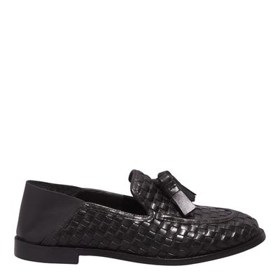 Mocassim Texturizado Couro Confort Preto
