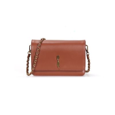 Bolsa Pequena Soft Marrom Alça Transversal