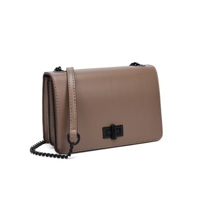 Bolsa Pequena Cinza Alça Transversal Corrente