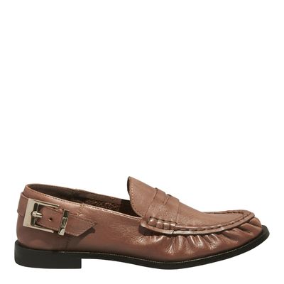 Mocassim Couro Confort Soft Marrom Fivela
