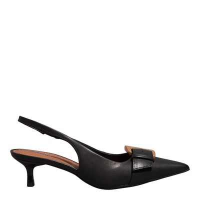 Scarpin couro pelica soft preto