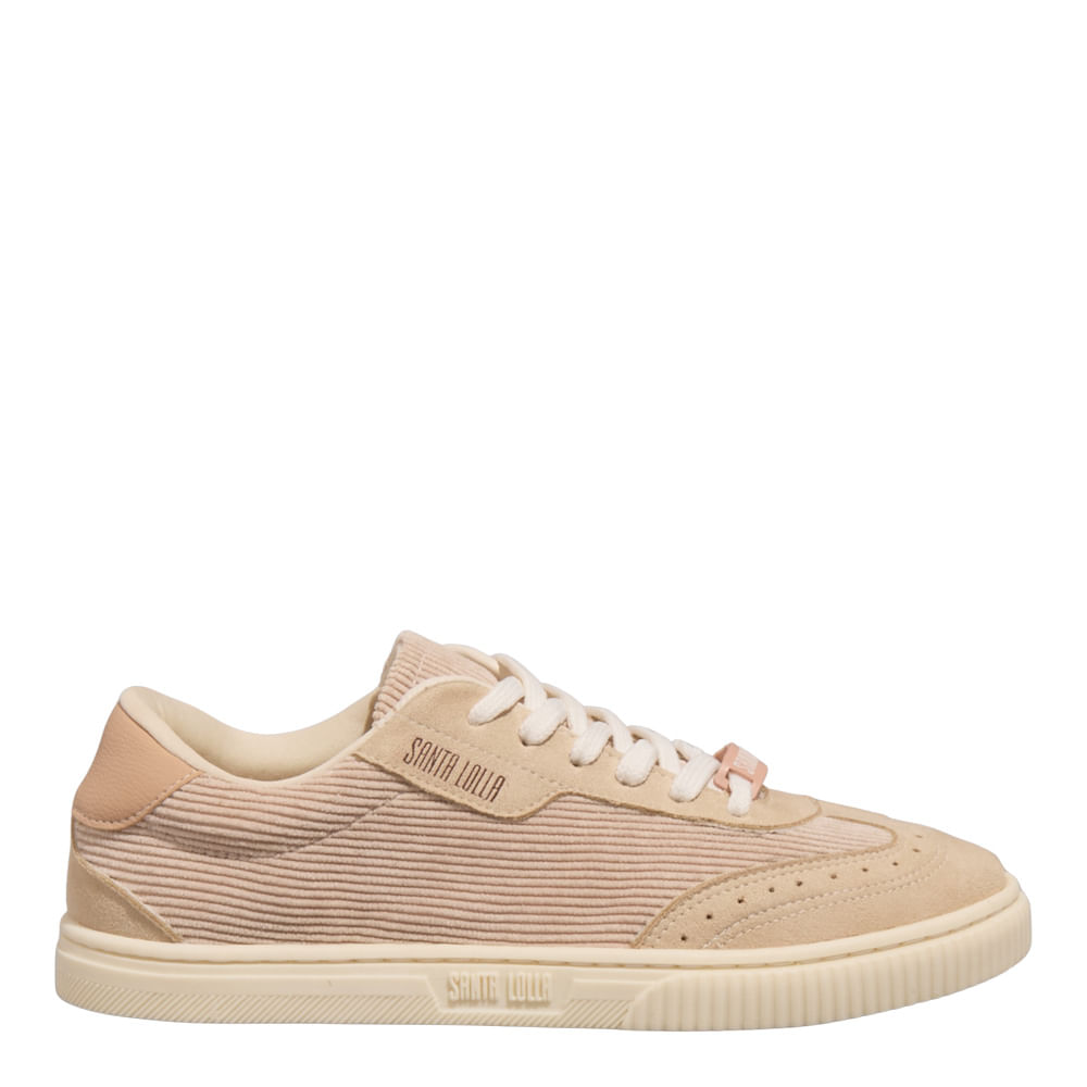 Peep Toe Couro Confort Salto Bloco Bege - Santa Lolla