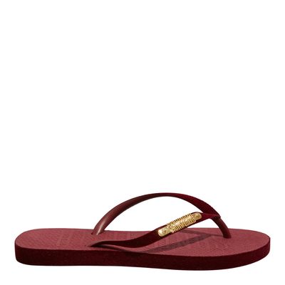 Chinelo Flip Flop Borracha Vermelho Bordô
