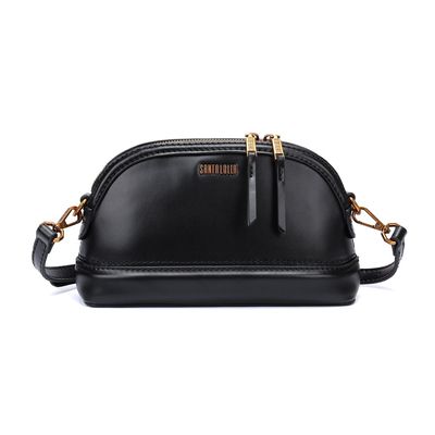 Bolsa Pequena Soft Preta Alça Transversal
