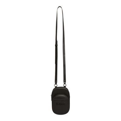 Bolsa Porta Celular Borracha Preta Alça Transversal