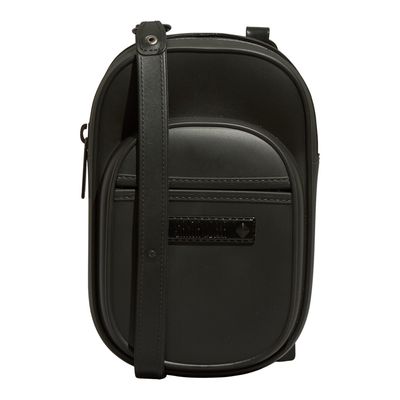 Bolsa Porta Celular Borracha Preta Alça Transversal