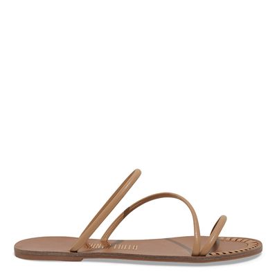 Rasteira Tiras Napa Soft Bege
