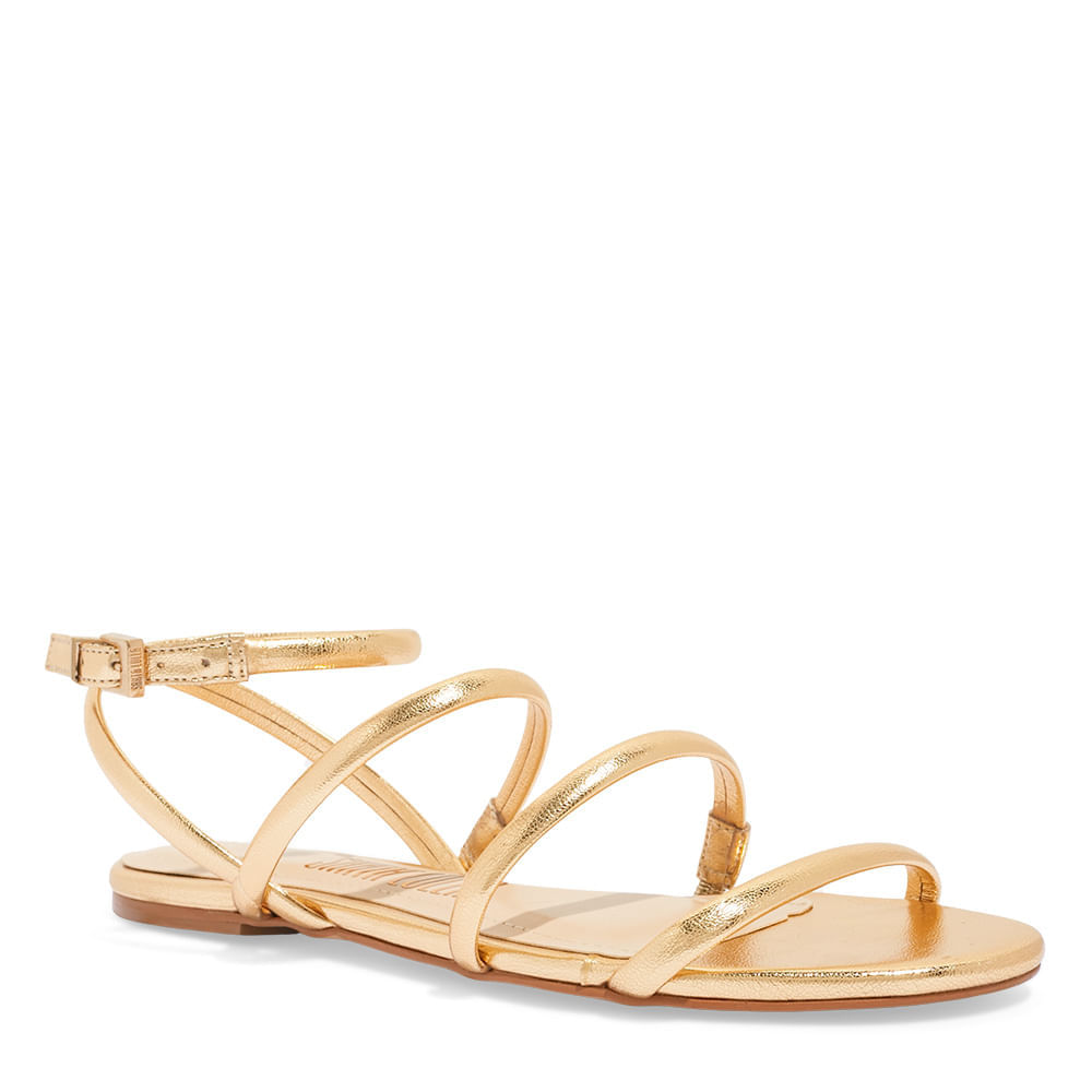 Rasteira Dourada Rasteira Santa Lolla NÃ³ Rasteira Tiras