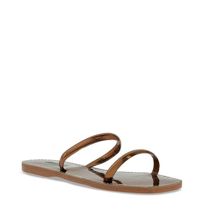 Rasteira Metalizada Specchio Bronze