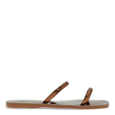 Rasteira Metalizada Specchio Bronze