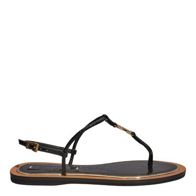 Rasteira verniz glossy preto