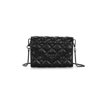 Bolsa Carteira Envelope Soft Preta Alça Transversal
