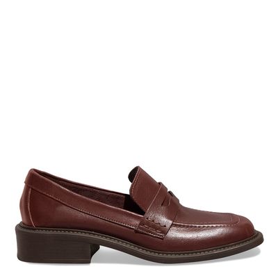 Mocassim Couro Nobre Marrom Cocoa Salto Baixo