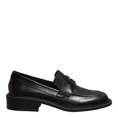 Mocassim Couro Nobre Preto Fivela
