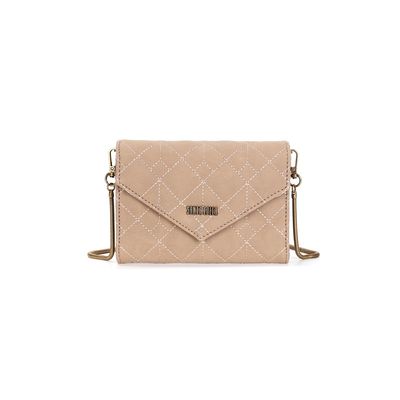 Bolsa Carteira Envelope Soft Bege Alça Transversal