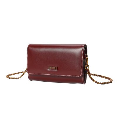 Bolsa Carteira Soft Vermelha Alça Transversal Corrente