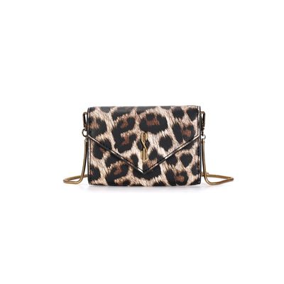 Bolsa Carteira Envelope Estampa Animal Print Onça Alça Transversal