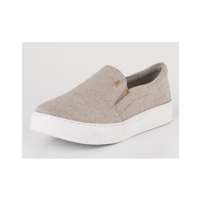 Tênis slip on tecido nude infantil