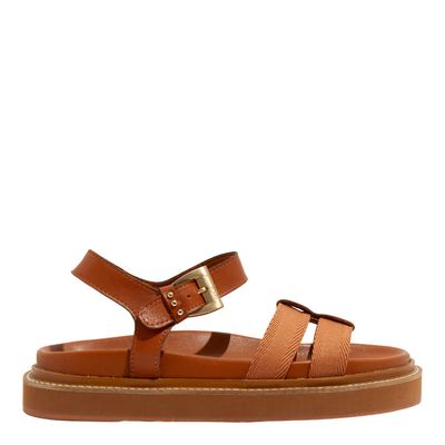 Sandália Papete Couro Nobre Soft Marrom Safari