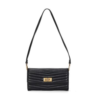 Bolsa Carteira Soft Preto Alça De Ombro