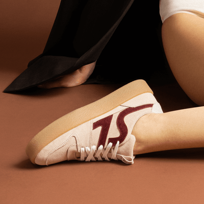 Tênis Couro Camurça Rosa